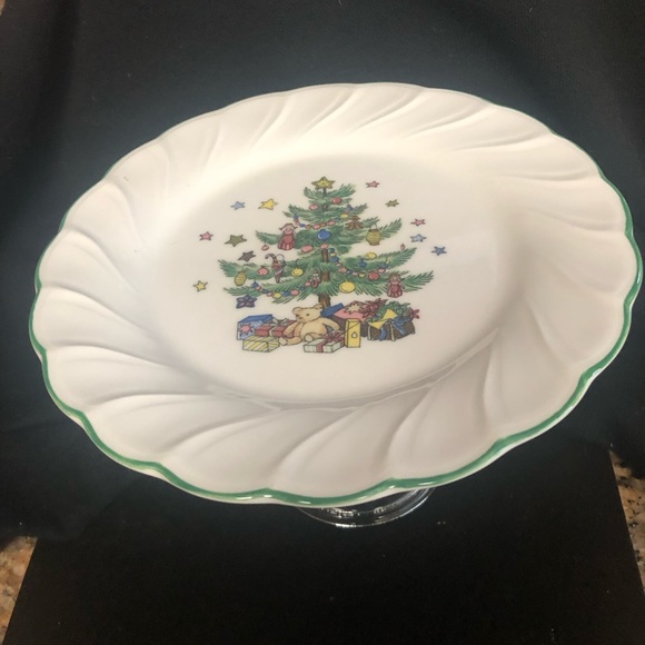 Vtg Nikko Christmas plate Cookie candy hors d’ouvers stand - Picture 2 of 7
